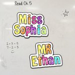 Personalized Multicolour Teacher Name Whiteboard Magnet School Classroom Supplies Back to School Gift for Teacher