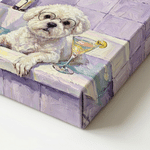 Foto personalizzata dell'animale da bagno - Stampa su tela incorniciata come decorazione da parete per il bagno - Spedizione dagli Stati Uniti - Regalo di anniversario o compleanno per i proprietari d