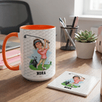 Personalized World’s Okayest Golfer 11 oz 15 oz Ceramic Mug with Name and Photo Birthday Gift for Golf Lover