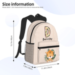 Personalised Cute Animals Large Capacity Kid School Backpack with Name and Initial Daily Use Back to School Birthday Gift for Kids Girls Boys
