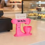 Personalized Multicolor 3D-Printed Baking Mixer Card Holder Display Stand with Name Desk Decor Birthday Gift for Bakery Staff Chef