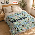 Personalised Playful emoji Soft Throw Blanket with Name Home Decor Birthday Gift for Friends Kids Family | Callie × emoji ™