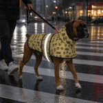 Personalized Cute Paw Print Waterproof Pet Raincoat with Name Daily Pet Care Birthday Gift for Pet Owner Pet Lover
