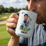 Personalized World’s Okayest Golfer 11 oz 15 oz Ceramic Mug with Name and Photo Birthday Gift for Golf Lover