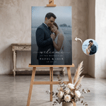 Personalised Minimalist Couple Photo Wedding Welcome Sign Canvas Prints with Names Ship from USA Wedding Gift for Couples Newlyweds