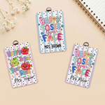 Personalised Happy To See Your Face PU Leather ID Badge Holder with Text Back to School Teacher's Day Appreciation Gift for Teacher
