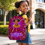 Personalised Comic Book Theme Photo School Bag with Name Back to School Birthday Gift for Boys Girls