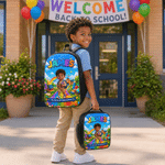 Personalized Pixar 3D Animated Style Photo Cartoon Character Backpack Lunch Bag Pencil Case Set with Name Back to School Birthday Gift for Kids