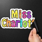 Personalized Multicolour Teacher Name Whiteboard Magnet School Classroom Supplies Back to School Gift for Teacher