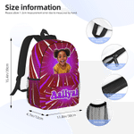 Personalised Comic Book Theme Photo School Bag with Name Back to School Birthday Gift for Boys Girls