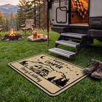 Personalized Camping RV Family Non-Slip Welcome Doormat with Text Daily Use Outdoor Family Gathering Gift for Family Camping Lovers