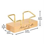 Porte-cartes en bois minimaliste personnalisé avec nom et fonction – Décoration de bureau – Cadeau d'anniversaire professionnel pour un cadre ou un collègue