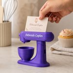Personalized Multicolor 3D-Printed Baking Mixer Card Holder Display Stand with Name Desk Decor Birthday Gift for Bakery Staff Chef
