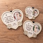 Personalised Pet Photo Paw Wooden Heart Car Visor Clip Frame with Name and Year Memorial Sympathy Gift for Pet Owners Friends