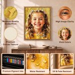 Personalised Modern Oil Painting Style Photo Framed Canvas Prints with Name Home Decor Ship from USA Housewarming Anniversary Gift for Family Friends