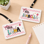 Personalised Bow Apple Pencil PU Leather Card Holder with Title and Name Back to School Teacher's Day Appreciation Gift for Teachers