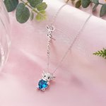 Personalized Heart Birthstone Highland Cow Necklace with Name Dainty Jewellery Anniversary Birthday Gift for Woman Mom