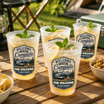 Personalized Welcome to Our Campsite Frosted Plastic Cups with Text  Set of 10 Outdoor Camping Birthday Gift for Camping Enthusiasts