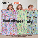 Personalised Playful emoji Soft Throw Blanket with Name Home Decor Birthday Gift for Friends Kids Family | Callie × emoji ™