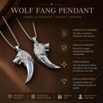 Personalised Wolf Teeth Birthstone Necklace with Name Dainty Jewellery Anniversary  Birthday Valentine's Day Gift for Men