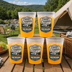 Personalized Welcome to Our Campsite Frosted Plastic Cups with Text  Set of 10 Outdoor Camping Birthday Gift for Camping Enthusiasts