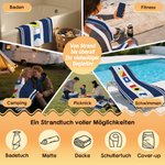 Personalisiertes Strandtuch mit maritimen Signalflaggen und Namen | Schnelltrocknend | Reise- und Sommergeschenk für Segelbegeisterte und Freunde