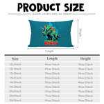 Personalized Ink Splatter Style Cartoon Dinosaur Throw Pillow Cover with Name Home Decor Birthday Gift for Boys Girls