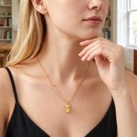 Personalized Heart Birthstone Highland Cow Necklace with Name Dainty Jewellery Anniversary Birthday Gift for Woman Mom