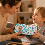 Personalised Cartoon Character Colourful Pencil Case with Name Daily Use Back to School Birthday Gift for Girls Boys Kids