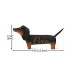 Personalised Funny Dachshund Dog Wooden Figurine Ornament with Name Home Desk Decor Adoption Day Birthday Gift for Dachshund Lovers