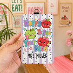 Personalised Happy To See Your Face PU Leather ID Badge Holder with Text Back to School Teacher's Day Appreciation Gift for Teacher
