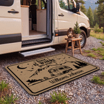 Personalized Camping RV Family Non-Slip Welcome Doormat with Text Daily Use Outdoor Family Gathering Gift for Family Camping Lovers