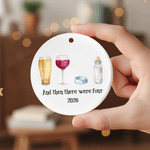 Personalised Beer Baby Bottle Ceramic Ornament with Text and Year Home Decor Baptismal Baby Party Birthday Gift for New Parents