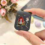 Personalized Butterfly Birth Flower Cartoon Character Magnetic PU Leather Bookmark Clip with Name Daily Reading Accessory Birthday Gift for Bookworm