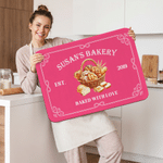 Personalised Creative Baking Element Design Doormat with Text  Kitchen Bakery Use Opening Housewarming Gift for Baker Baking Enthusiast