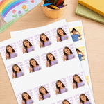 Personalised Multicolour School Star Class Champ Kid Photo Stickers with Name Back to School Birthday Gift Gift for Kids Students
