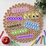 Personalised Star Apple Teacher Elements Whiteboard Magnet with Text Interactive Teaching Tool Back to School Gift for Teachers