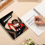 Personalised Excavator Cartoon Character Spiral A5 Notebook with Name Daily Use Back to School Birthday Gift for Boys Girls