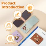 Personalized Butterfly Birth Flower Cartoon Character Magnetic PU Leather Bookmark Clip with Name Daily Reading Accessory Birthday Gift for Bookworm
