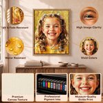 Personalized Modern Oil Painting Style Photo Framed Canvas Prints with Name Home Decor Ship from USA Housewarming Anniversary Gift for Family Friends