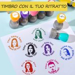 Timbro autoinchiostrante personalizzato con ritratto e testo - Regalo di ringraziamento e ritorno a scuola per insegnanti