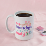 Personalized Fun Mahjong Design Ceramic Mug with Name Tea Coffee Cup Game Night Birthday Gift for Mahjong Enthusiast