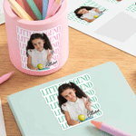 Personalised Multicolour School Star Class Champ Kid Photo Stickers with Name Back to School Birthday Gift Gift for Kids Students