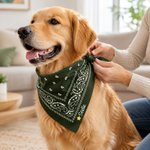 Personlig, söt hundbandana i flera färger med tass-, stjärna- och hjärtmotiv samt broderat namn – för daglig användning utomhus, perfekt som födelsedagspresent till husdjursägare, djurälskare och vänn