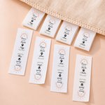 Personalized Rainbow Heart Paw Print 50 Pcs Cotton Sewing Labels with Name Birthday Gift for Knitting DIY Craft Lovers Pet Lovers