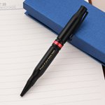 Personalised Red Blue Line Engraved .308 Bullet Shaped Ballpoint Pen with Clip Ink Refill Gift for Men Policeman Military Legal Officer
