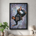 Personalized Modern Oil Painting Style Dancer Portrait Canvas Prints with Name Home Wall Decor Ship from USA Birthday Gift for Dancers Ballet Lovers