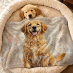 Personalized Multicolour Pet Portrait Soft Pet Blanket with Name Living Room Daily Use Birthday Gift for Pet Owner