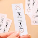 Personalized Rainbow Heart Paw Print 50 Pcs Cotton Sewing Labels with Name Birthday Gift for Knitting DIY Craft Lovers Pet Lovers