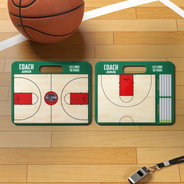 Tableau tactique personnalisé avec logo et nom - Cadeau de fin de saison sportive pour entraîneurs